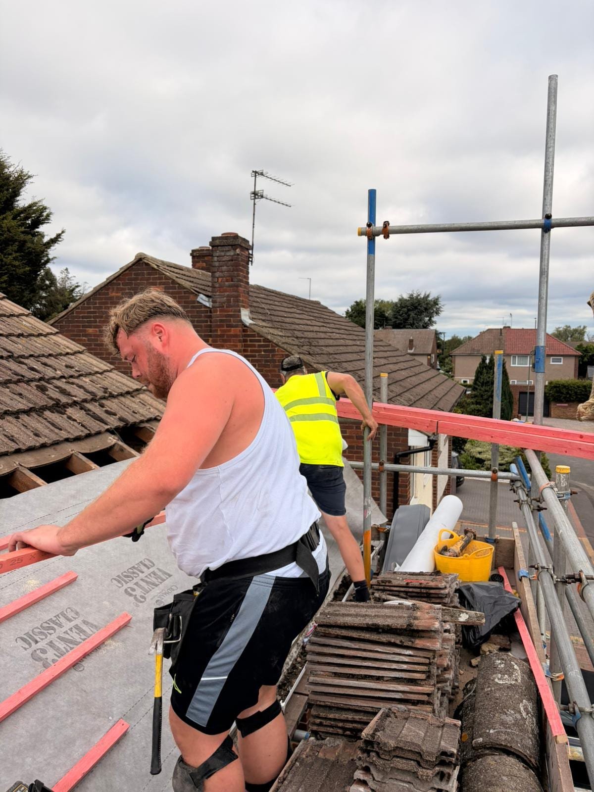 Our team on site, fully insured and CSCS registered